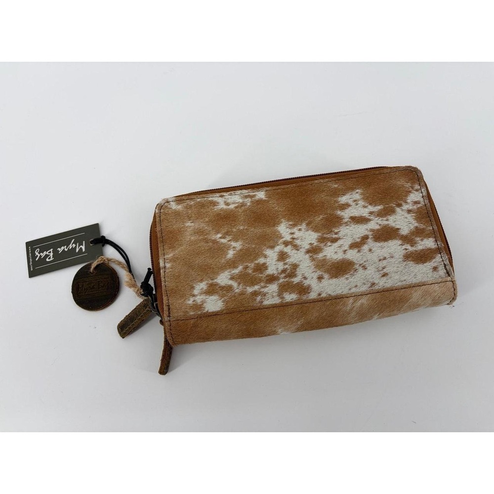 Myra "Sand Dune Leather" Double Zipper Wallet,‎ NWT